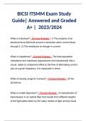 BICSI ITSMM Exam Study Guide| Answered and Graded A+ |  2023/2024