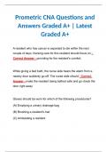 Prometric CNA Questions and Answers Graded A+ | Latest Graded A+