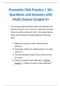Prometric CNA Practice | 50+ Questions and Answers with Multi choices Graded A+