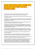 CPCE PRACTICE TEST EXAM with Questions And 100&percnt; Correct Answers 2024&period;pdf
