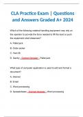 CLA Practice Exam | Questions and Answers Graded A+ 2024