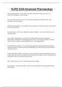 NURS 5334 Advanced Pharmacology Questions and answers latest update 2024 