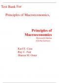 Test Bank for Principles of Macroeconomics 13th Edition (Global Edition) By Karl Case, Ray Fair, Sharon Oster (All Chapters, 100% Original Verified, A+ Grade)