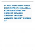 45 Hour Post License Florida EXAM NEWEST 2024 ACTUAL EXAM QUESTIONS AND CORRECT DETAILED ANSWERS VERIFIED ANSWERS ALREADY GRADED A+