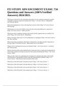 IT2 STUDY ADVANCEMENT EXAM | 734 Questions and Answers (100%Verified Answers) 2024/2025.