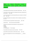 State of Texas Security Level II Certification exam guide with correct answers