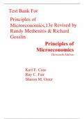 Test Bank for Principles of Microeconomics 13th Edition By Karl Case, Ray Fair, Sharon Oster (All Chapters, 100% Original Verified, A+ Grade)