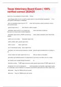 Texas Veterinary Board Exam &vert; 100&percnt; verified correct 2024&sol;25