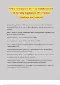 NFPA 31 Standard For The Installation Of Oil-Burning Equipment 2011 Edition Questions and Answers