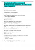 Oral Path&colon; Oral Manifestations of Hematologic and Neurologic Disorders&period;Exam Study Guide 2024