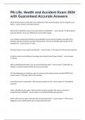 PA Life&comma; Health and Accident Exam 2024 with Guaranteed Accurate Answers