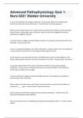 Advanced Pathophysiology Quiz 1-Nurs 6501 Walden University  Questions And Answers Rated 100&percnt; Correct&excl;&excl;