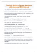 Preclinic Midterm Review Questions with Answers 100&percnt; Correct