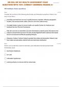 NR-305&colon;&vert; NR 305 HEALTH ASSESSMENT EXAM QUESTIONS WITH 100&percnt; CORRECT ANSWERS&vert; GRADED A&plus;