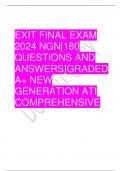 EXIT FINAL EXAM 2024 NGN[180 QUESTIONS AND ANSWERS]GRADED A+ NEW GENERATION ATI COMPREHENSIVE