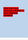 ISSA Final Exam 20232024 GRADED A+ WITH VERIFIED ANSWERS