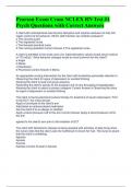Pearson Exam Cram NCLEX RN Test &num;1 Psych Questions with Correct Answers 