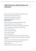 LMS Final Exam 2024 Questions & Answers&excl;&excl;