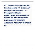 ATI Dosage Calculations RN Fundamentals 3.1 Exam / ATI Dosage Calculations 3.0:  Dosages by Weight QUESTIONS AND CORRECT DETAILED ANSWERS WITH RATIONALES VERIFIED ANSWERS ALREADY GRADED A+              A nurse is converting a toddler's weight from lb t