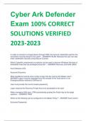 Cyber Ark Defender  Exam 100% CORRECT  SOLUTIONS VERIFIED 2023-2023