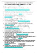 NURS 2063 ESSENTIALS FOR PATHOPHYSIOLOGY FINAL EXAM QUESTIONS WITH 100% CORRECT ANSWERS LATEST 2024