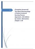 &lpar;Complete Answered&rpar; Test Bank Pharmacology A Patient-Centered Nursing Process Approach&comma; 11th Edition by Linda E&period; McCuistion Chapter 1-58