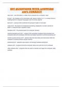 IDT QUESTIONS WITH ANSWERS 100&percnt; CORRECT 