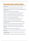 IDT Questions With Complete Solutions 