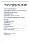 DAANCE MODULE 1&colon; BASIC SCIENCES EXAM &lpar;Q & A&rpar; 2023-2024 A&plus;GRADED