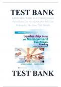 LEADERSHIP ROLES AND MANAGEMENT FUNCTIONS IN NURSING TEST BANK 9TH EDITION