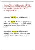 American Politics and the US Constitution - C963 WGU2024 ULTIMATE WGU C963 AMERICAN POLITICS AND  THE US CONSTITUTION DEEP DIVE&colon; EXPERTVERIFIED A&plus; ANSWERS&comma;