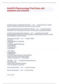 Nur2474 Pharmacology Final Exam with questions and answers