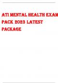 ATI MENTAL HEALTH EXAM PACK 2023 LATEST PACKAGE