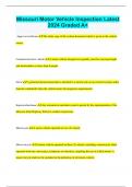 Missouri Motor Vehicle Inspection Latest  2024 Graded A&plus;