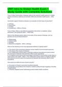 UWF Intro to Global Health Exam 1 Study Guide with Complete Solutions