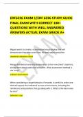 EDF6226 EXAM 1/EDF 6226 STUDY GUIDE  FINAL EXAM WITH CORRECT 180+  QUESTIONS WITH WELL ANSWERED  ANSWERS ACTUAL EXAM GRADE A+ 