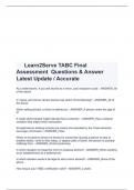 Learn2Serve TABC Final Assessment  Questions & Answer Latest Update / Accurate