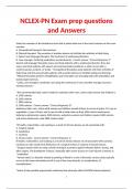 NCLEX-PN Exam prep questions and Answers