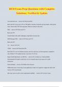 HUD Exam Prep Questions with Complete Solutions &vert; Verified & Update