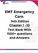 Test Bank for EMT Emergency Care 14th Edition by Daniel Limmer&comma; Michael F&period; O'Keefe and Edward T&period; Dickinson&comma; A&plus; guide &vert;&vert; Chapter 1 &ndash; 10&period;