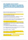 EPIC TRAINING COG170 COGITO  FUNDAMENTALS EXAM ACTUAL EXAM 250  QUESTIONS AND CORRECT ANSWERS WITH  RTIONALES &lpar;DETAILED ANSWERS&rpar;&vert;GRADED  A&plus;