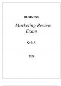 UPenn BUSINESS MARKETING REVIEW EXAM Q & A 2024