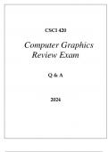 CSCI 420 COMPUTER GRAPHICS REVIEW EXAM Q & A 2024 USC