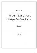 EE 477l MOS VLSI CIRCUIT DESIGN REVIEW EXAM Q & A 2024 USC.