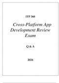 ITP 368 CROSS PLATFORM APP DEVELOPMENT REVIEW EXAM Q & A 2024 USC