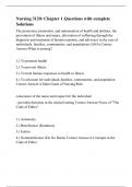 Nursing 3120: Chapter 1 Questions with complete Solutions