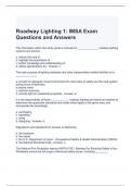 Roadway Lighting 1 IMSA Exam Questions and Answers 100% correct