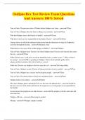 Oedipus Rex Test Review Exam Questions And Answers 100% Solved