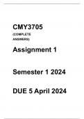 CMY3705 ASSIGNMENT 1 2024&lpar;WRITTEN&rpar;-DUE DATE 5 APRIL