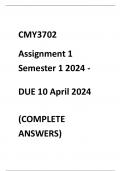 CMY3702 ASSIGNMENT 1 2024&lpar;WRITTEN&rpar;-DUE DATE 10 APRIL 2024